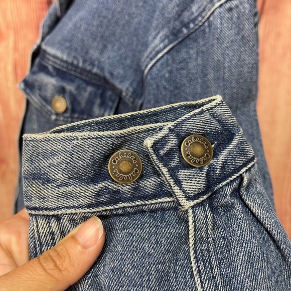 Cabela’s cotton blue denim jean long sleeve button down jacket coat size M - Picture 11 of 17